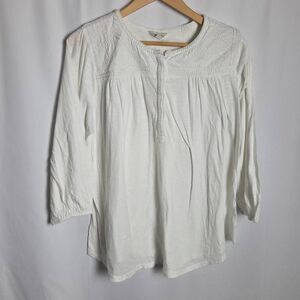 Lucky Brand White Blouse 1X
